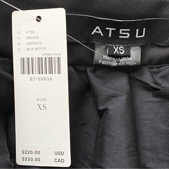 NWT Atsu Anthropologie Printed Floral Maxi Dress Black XS Oriental Romantic - Picture 11 of 13